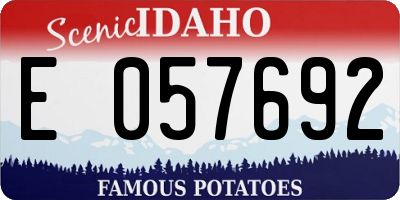 ID license plate E057692