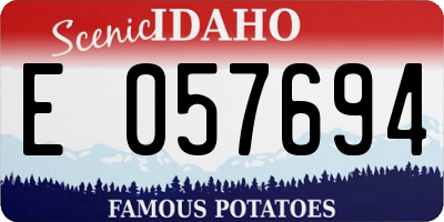 ID license plate E057694