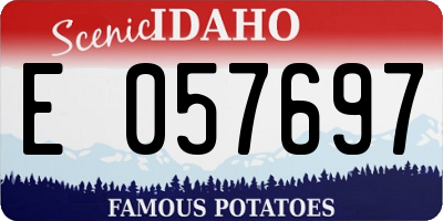 ID license plate E057697