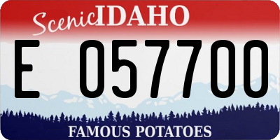 ID license plate E057700