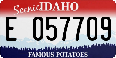 ID license plate E057709