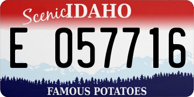 ID license plate E057716