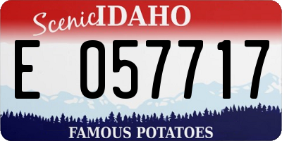 ID license plate E057717