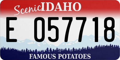 ID license plate E057718
