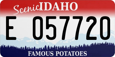 ID license plate E057720