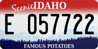 ID license plate E057722