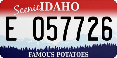 ID license plate E057726