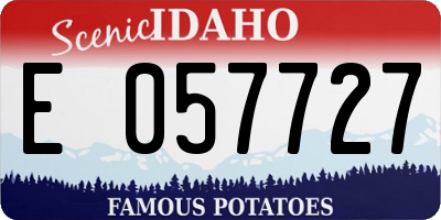 ID license plate E057727