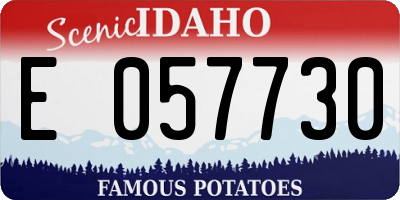 ID license plate E057730