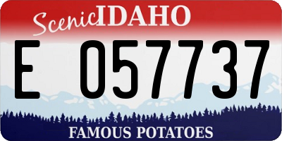 ID license plate E057737