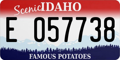 ID license plate E057738