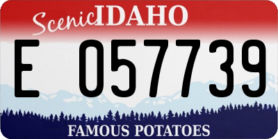 ID license plate E057739
