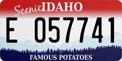 ID license plate E057741