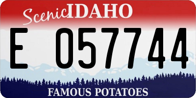 ID license plate E057744
