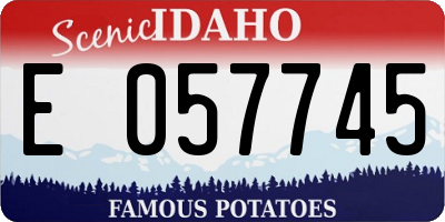 ID license plate E057745
