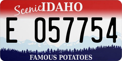 ID license plate E057754