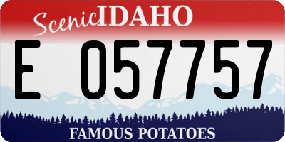 ID license plate E057757