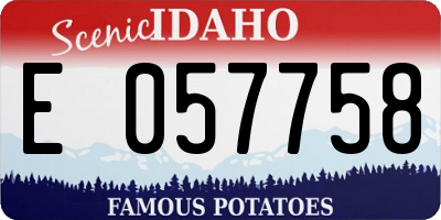 ID license plate E057758