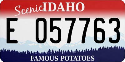 ID license plate E057763