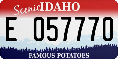 ID license plate E057770