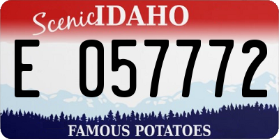 ID license plate E057772
