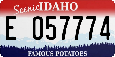 ID license plate E057774