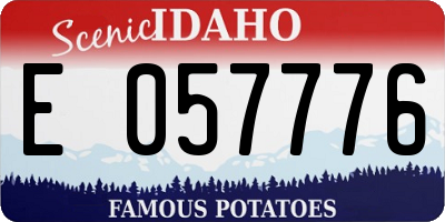 ID license plate E057776