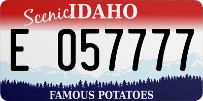 ID license plate E057777