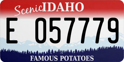 ID license plate E057779
