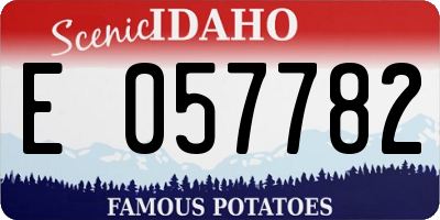 ID license plate E057782