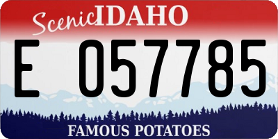 ID license plate E057785