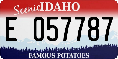 ID license plate E057787