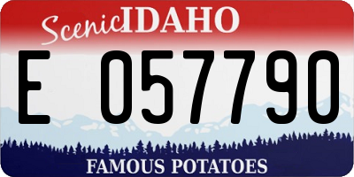ID license plate E057790