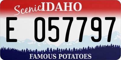 ID license plate E057797