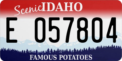 ID license plate E057804