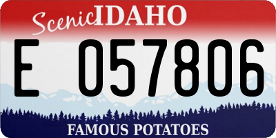 ID license plate E057806