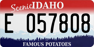 ID license plate E057808