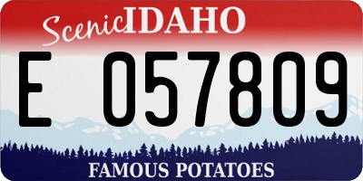 ID license plate E057809