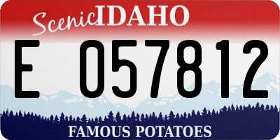 ID license plate E057812