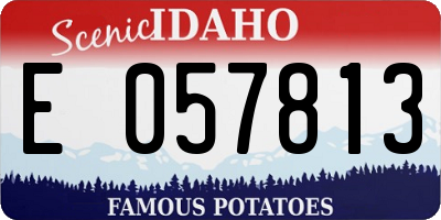 ID license plate E057813