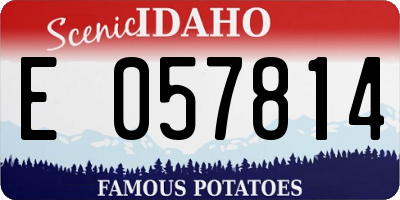 ID license plate E057814
