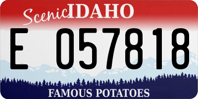 ID license plate E057818