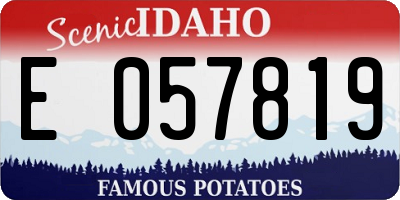 ID license plate E057819