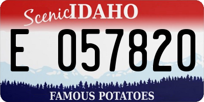 ID license plate E057820