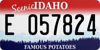 ID license plate E057824
