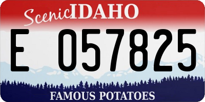 ID license plate E057825
