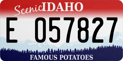 ID license plate E057827