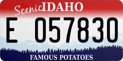 ID license plate E057830