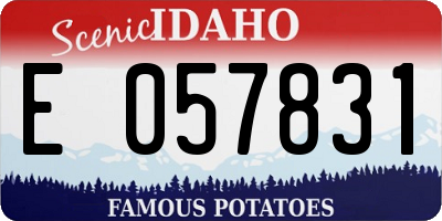 ID license plate E057831