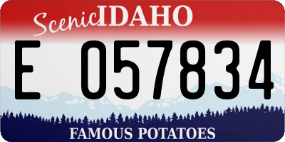 ID license plate E057834